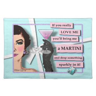 DIAMONDS & MARTINIS PLACEMAT