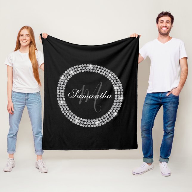 Diamonds Monogram Fleece Blanket (In Situ)