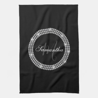 Diamonds Monogram Kitchen Towel