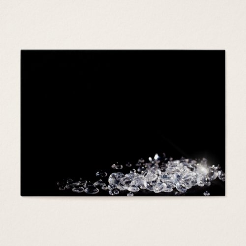 Diamonds on a black background business card templates