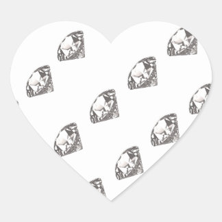 Diamonds on a heart sticker