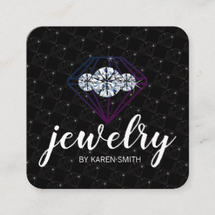 Diamonds on Fleek   Executive Square Business Card