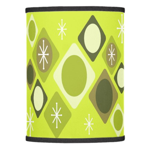 Diamonds Ovals Starbursts Chartreuse Lamp Shade