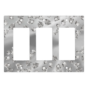 diamonds pattern modern elegant girly trendy light switch cover