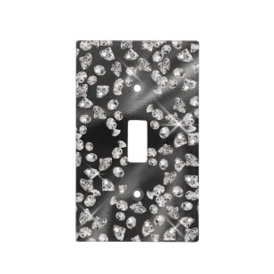 diamonds pattern modern luxury elegant girly  ligh light switch cover
