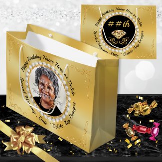 Diamonds Pearls, Personalized Birthday Gift Bags