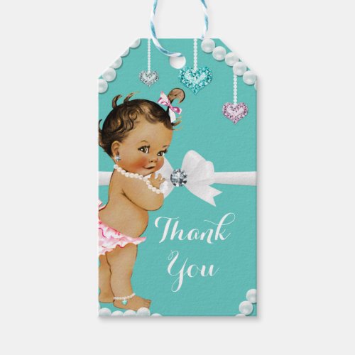 Diamonds  Pearls Vintage Baby Girl Shower Gift Tags