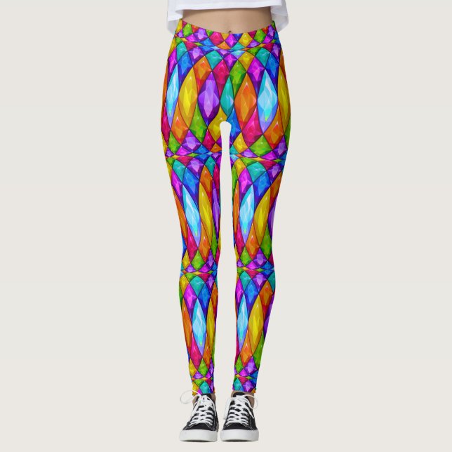 Diamonds Pop Fashion Leggings (Front)