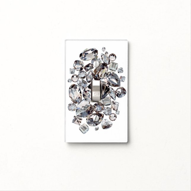 Diamonds Precious Light Switch Cover (In Situ)
