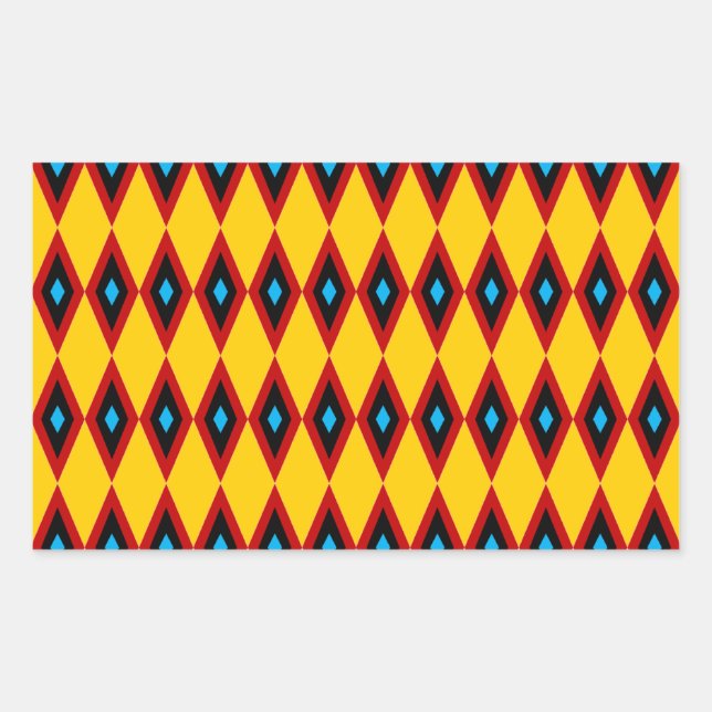 Diamonds Rectangular Sticker (Front)