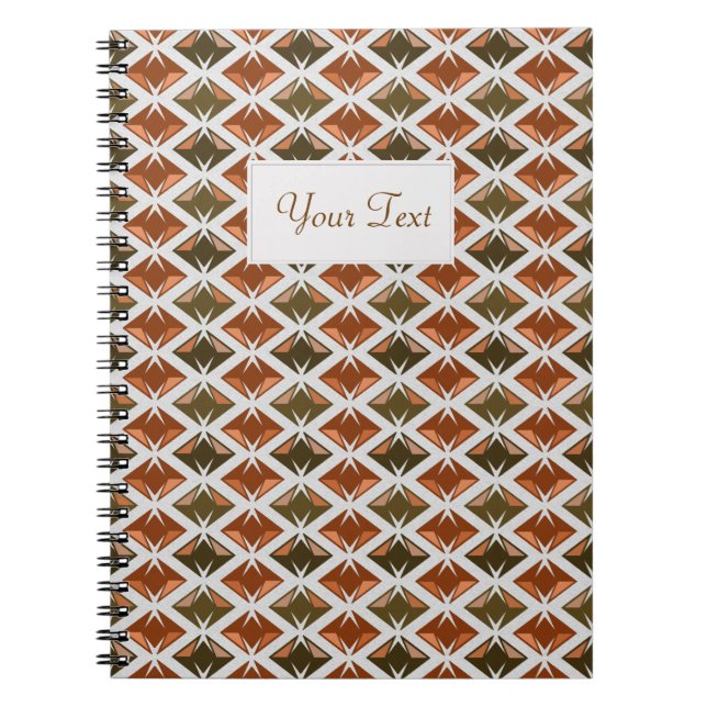 DIAMONDS red with text label Notebook (Front)