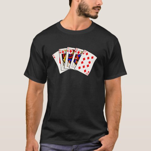 Diamonds Royal Flush T_Shirt