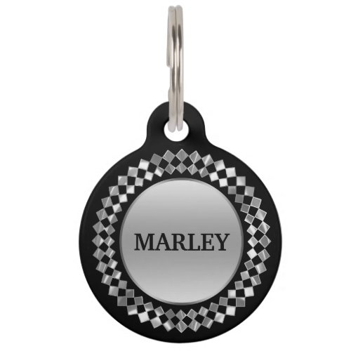 Diamonds Shape Pet ID Tag