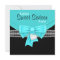 Diamonds Teal Blue Black White Sweet 16 Party