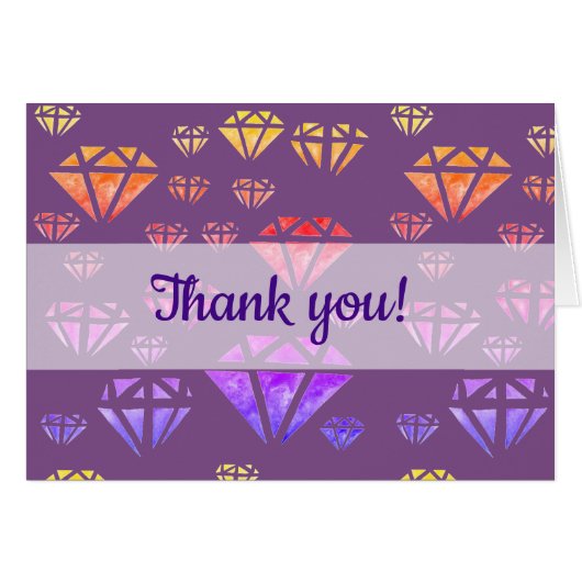 Diamonds Watercolor card (Front Horizontal)