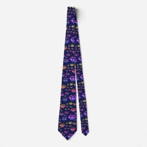 Diamonds Watercolor Pattern Tie