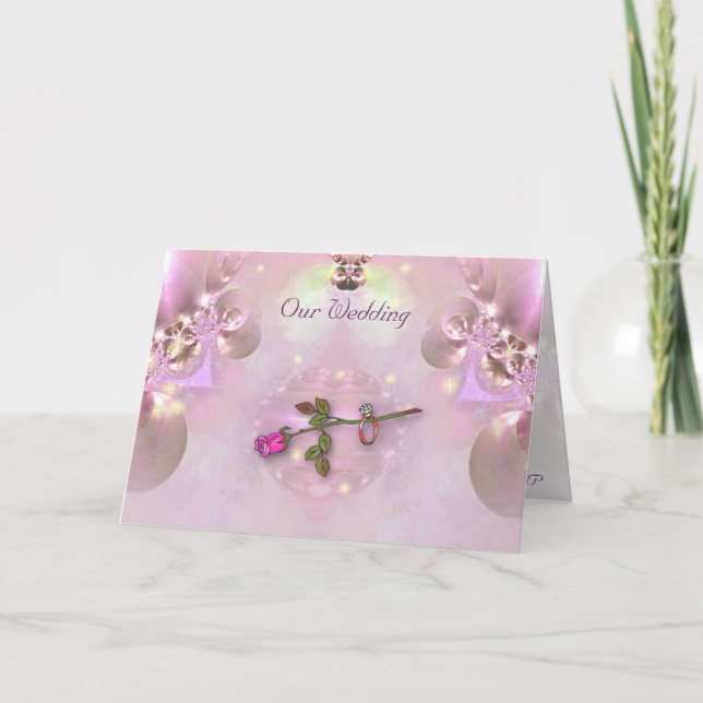 Diamonds Wedding Invitation Card (Front)