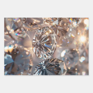 Diamonds wrapping paper sheets