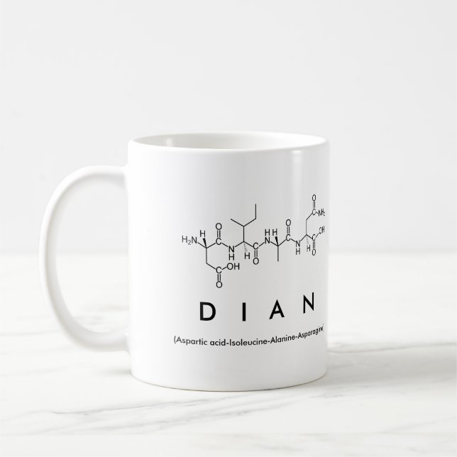 Dian peptide name mug (Left)