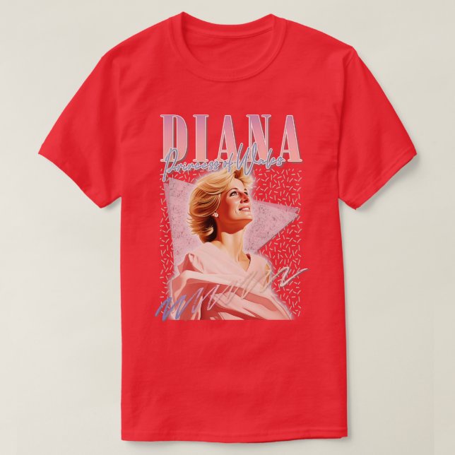 Diana 90s Retro Aesthetic Fan Design T-Shirt (Design Front)