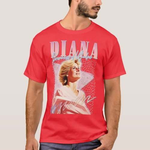 Diana 90s Retro Aesthetic Fan Design T_Shirt