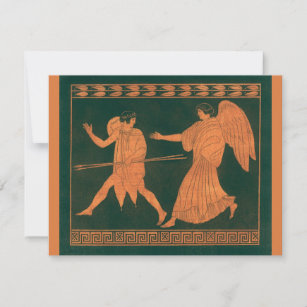 Diana and an Angel, Vintage Roman Mythology