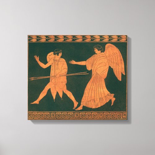 Diana and an Angel Vintage Roman Mythology Canvas Print