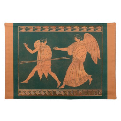 Diana and an Angel Vintage Roman Mythology Cloth Placemat