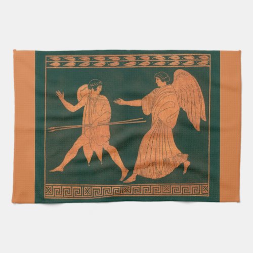 Diana and an Angel Vintage Roman Mythology Kitchen Towel