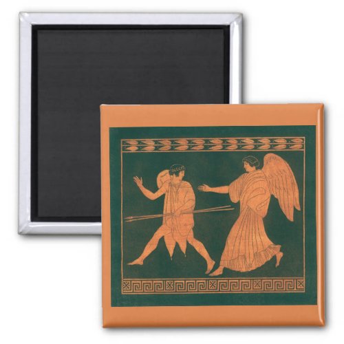 Diana and an Angel Vintage Roman Mythology Magnet