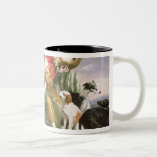 Diana and her handmaidens after the hunt Two-Tone coffee mug