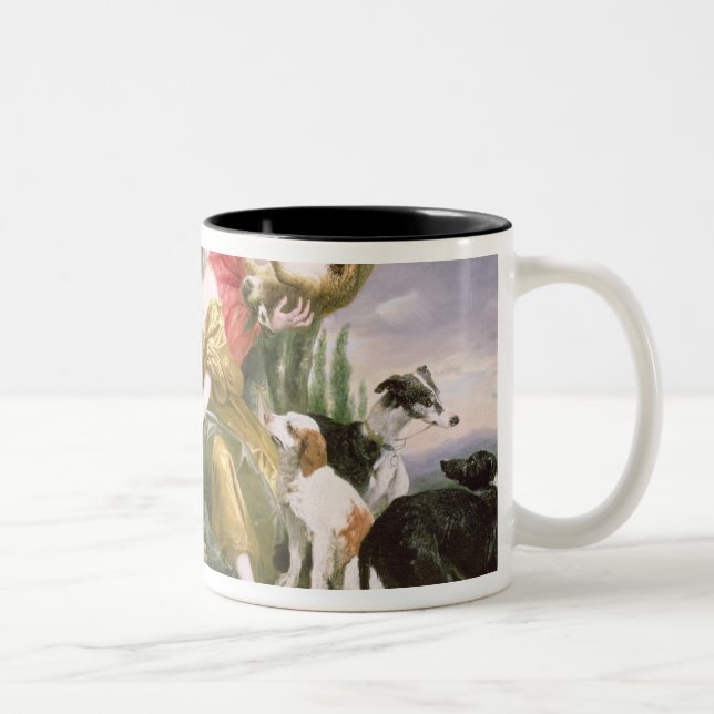 Diana and her handmaidens after the hunt Two-Tone coffee mug (Right)