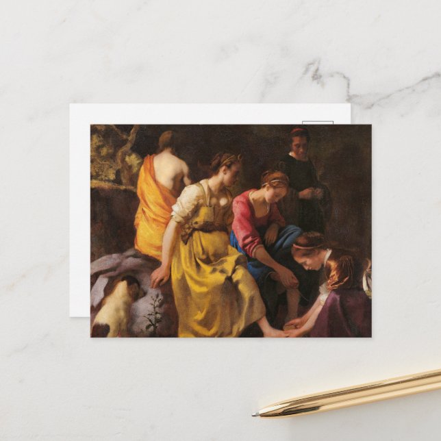 Diana and her Nymphs by Johannes Vermeer Holiday Postcard (Front/Back In Situ)