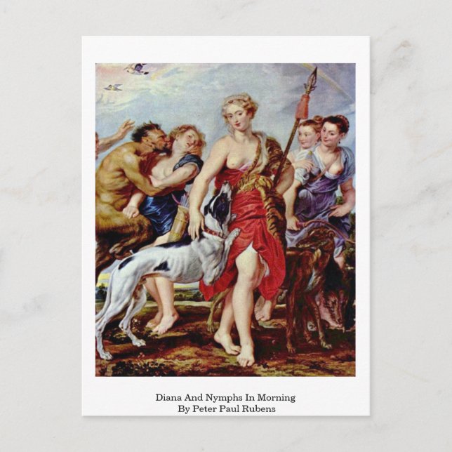 Diana And Nymphs In Morning By Peter Paul Rubens Postcard (Front)