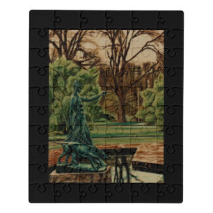 Diana Artemis Sculpture In Gardens Jigsaw Puzzle