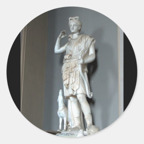 Diana Artemis Statue in the Vatican in Rome Classic Round Sticker