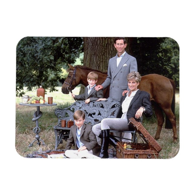 Diana Charles William Harry 1992 Magnet (Horizontal)