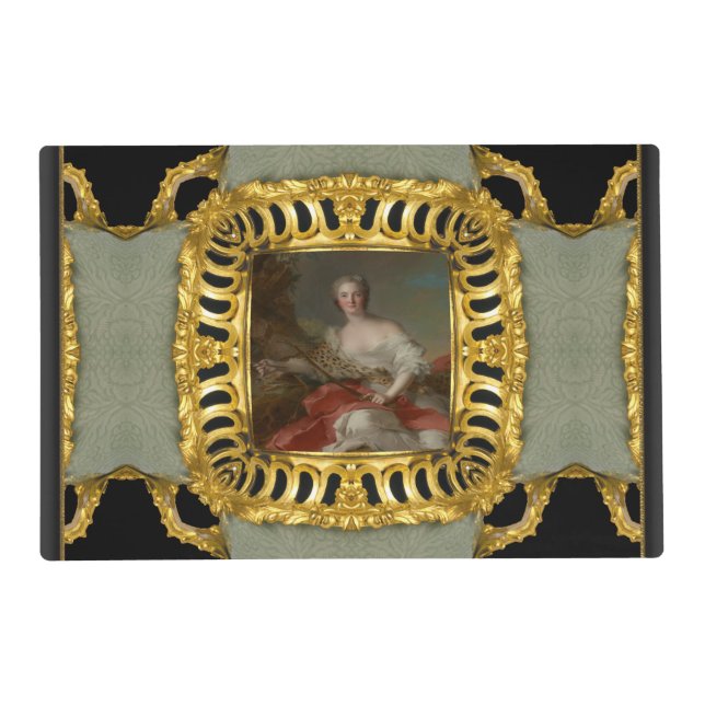 Diana Elegant Girly Baroque  Placemat (Front)