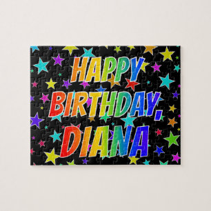 "DIANA" First Name, Fun "HAPPY BIRTHDAY" Jigsaw Puzzle
