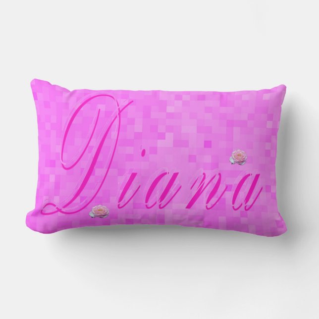 Diana Girls Name Logo, Lumbar Pillow (Front)