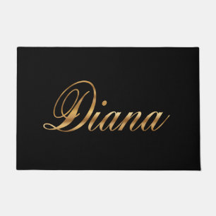 Diana gold design lettering doormat
