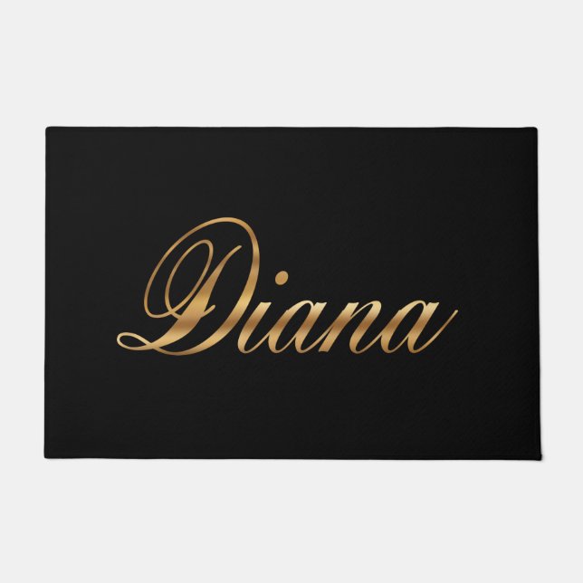 Diana gold design lettering doormat (Front)