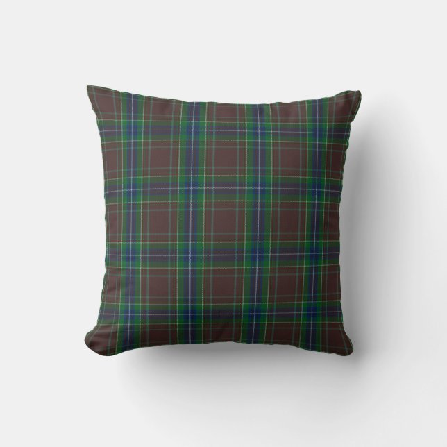 Diana Hunting Fashion Princess Tartan Plaid Throw Pillow (Front)