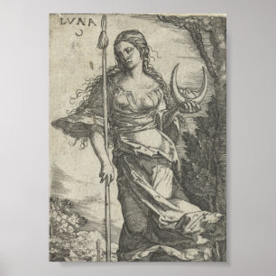 Diana Luna Vintage Illustration Poster