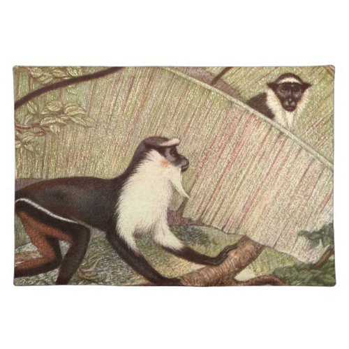 Diana Monkey by Louis Sargent Vintage Wild Animal Cloth Placemat