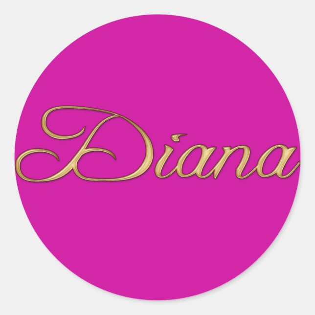 DIANA Name Branded Personalised Gift Stickers (Front)