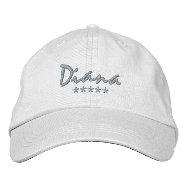 Diana Name Embroidered Baseball Cap (Front)