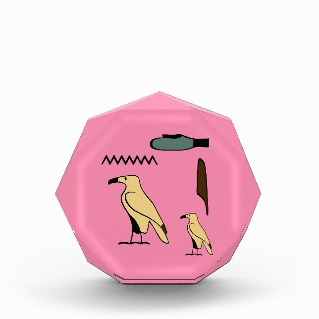 Diana Name in Hieroglyphs symbols of ancient Egypt Acrylic Award (Front)