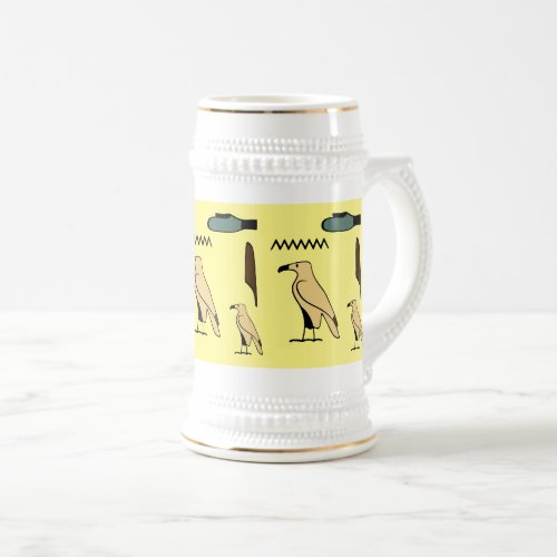 Diana Name in Hieroglyphs symbols of ancient Egypt Beer Stein