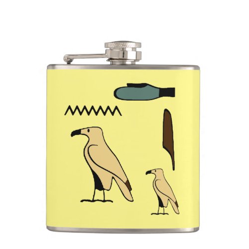 Diana Name in Hieroglyphs symbols of ancient Egypt Flask